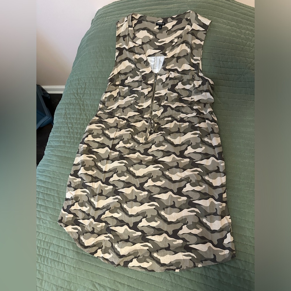 Torrid Camouflage Sleeveless Dress